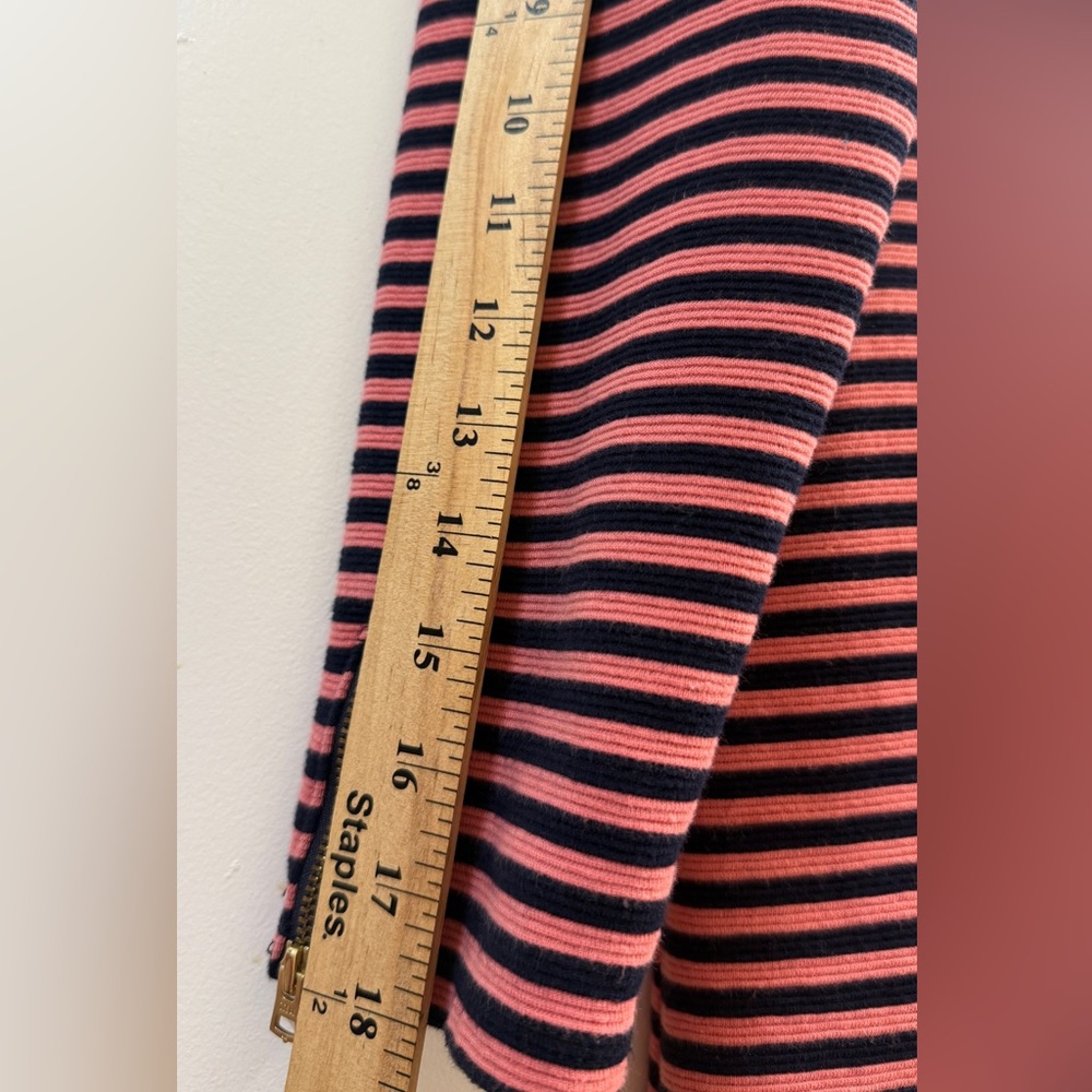 Talbots Striped Boat Neck Top with Sleeve Zippers S - Picture 6 of 9